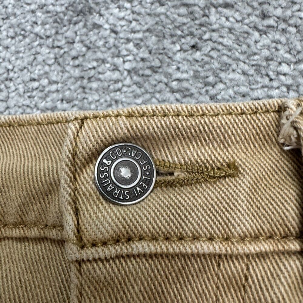 Levi's 514 Straight Leg Denim Jeans Mens 30x27 Khaki Brown Cotton Casual Stretch - Picture 4 of 16